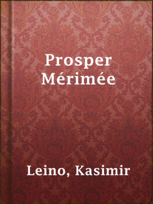 cover image of Prosper Mérimée